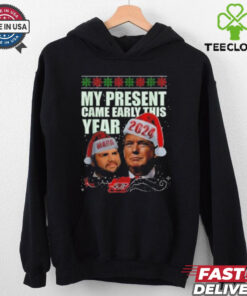 Official Funny Santa Trump Christmas Came Early This Year 47th President Xmas Shirt with a humorous, political holiday design.
