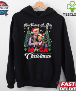 Official Funny Santa Trump Have Yourself A Merry Maga Christmas Xmas Shirt with a humorous holiday design.