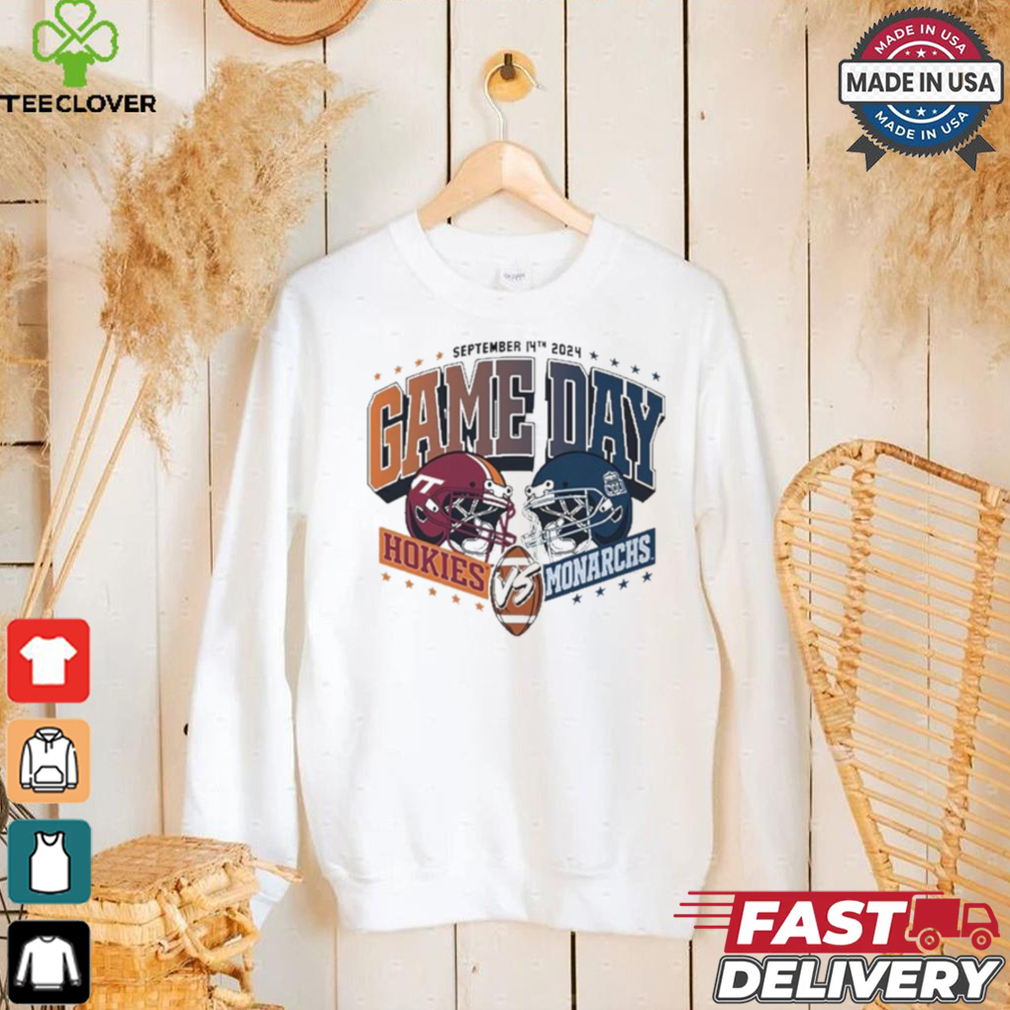 Official Game Day September 14 2024 Virginia Tech Hokies vs Old Dominion Monarchs t shirt Official Game Day September 14 2024 Virginia Tech Hokies vs Old Dominion Monarchs t shirt