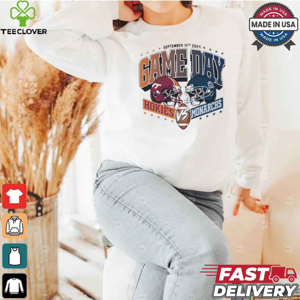 Official Game Day September 14 2024 Virginia Tech Hokies vs Old Dominion Monarchs t shirt Official Game Day September 14 2024 Virginia Tech Hokies vs Old Dominion Monarchs t shirt