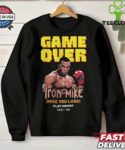 Official Game Over Iron Mike Jake You Lose Play Again Yes No Shirt