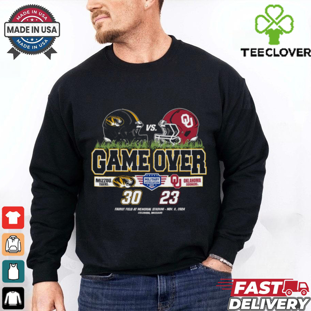 Official Game Over Mizzou Tigers Champion Victory vs Oklahoma Sooners 30 – 23 Military Appreciation Day 2024 t shirt Official Game Over Mizzou Tigers Champion Victory vs Oklahoma Sooners 30 – 23 Military Appreciation Day 2024 t shirt