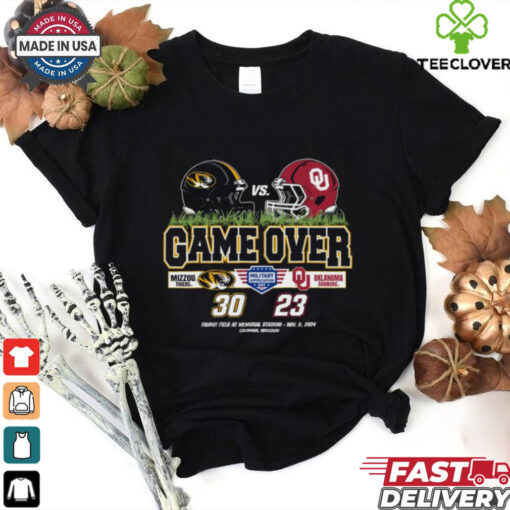 Official Game Over Mizzou Tigers Champion Victory vs Oklahoma Sooners 30 – 23 Military Appreciation Day 2024 t shirt
