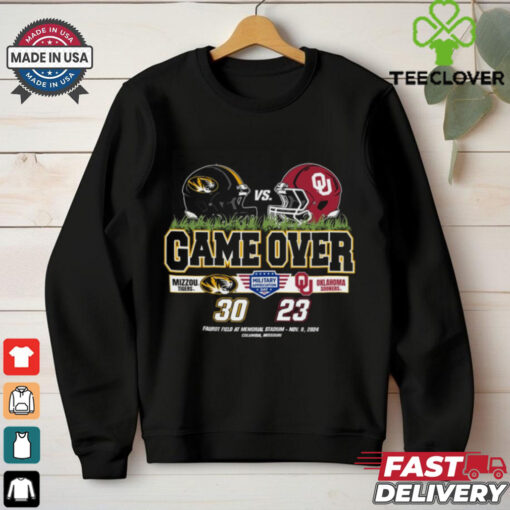 Official Game Over Mizzou Tigers Champion Victory vs Oklahoma Sooners 30 – 23 Military Appreciation Day 2024 t shirt