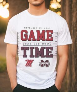Official Game Time Egg Bowl 2023 Ole Miss Rebels vs MSU Bulldogs T Shirt 1 Official Game Time Egg Bowl 2023 Ole Miss Rebels vs MSU Bulldogs T Shirt