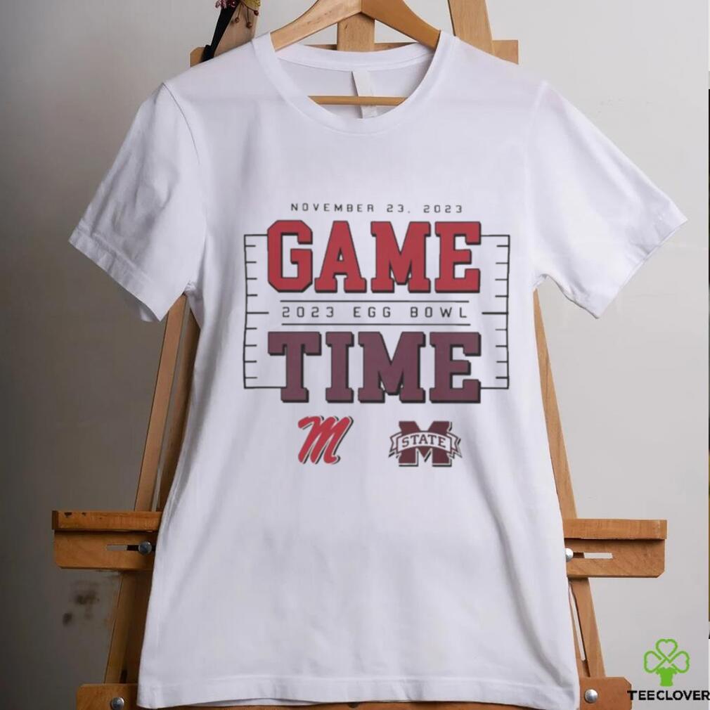 Official Game Time Egg Bowl 2023 Ole Miss Rebels vs MSU Bulldogs T Shirt Official Game Time Egg Bowl 2023 Ole Miss Rebels vs MSU Bulldogs T Shirt