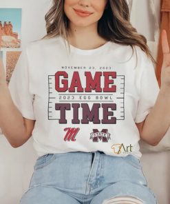 Official Game Time Egg Bowl 2023 Ole Miss Rebels vs MSU Bulldogs T Shirt 4 Official Game Time Egg Bowl 2023 Ole Miss Rebels vs MSU Bulldogs T Shirt