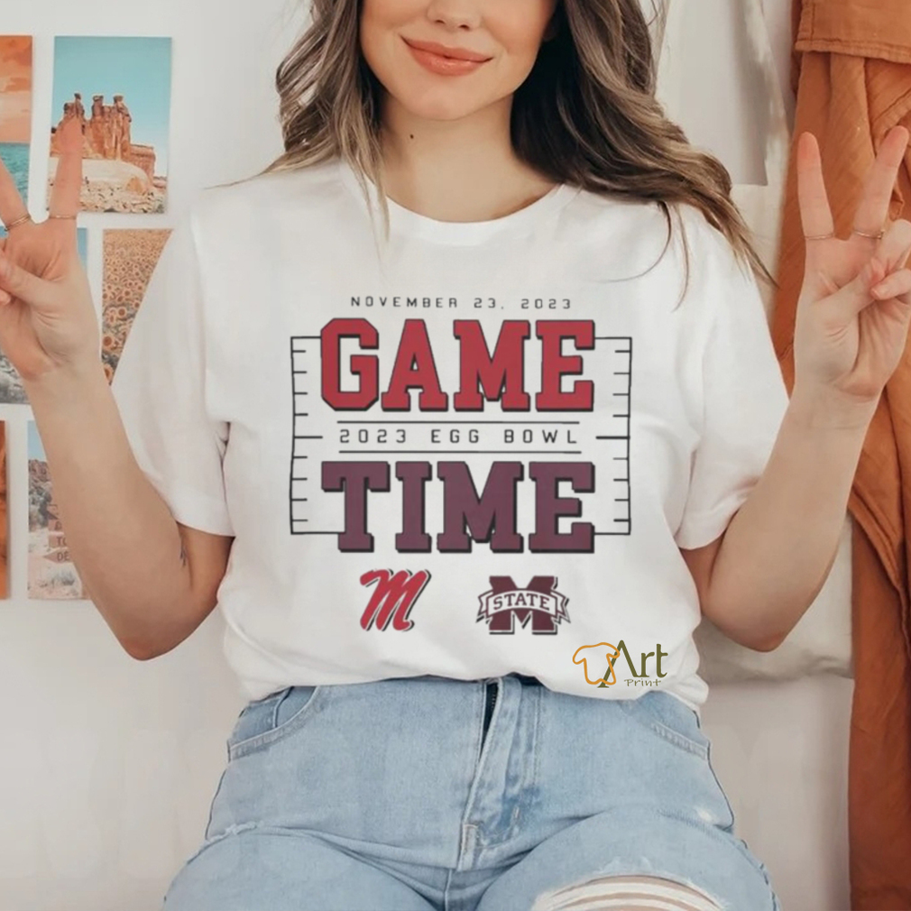 Official Game Time Egg Bowl 2023 Ole Miss Rebels vs MSU Bulldogs T Shirt Official Game Time Egg Bowl 2023 Ole Miss Rebels vs MSU Bulldogs T Shirt