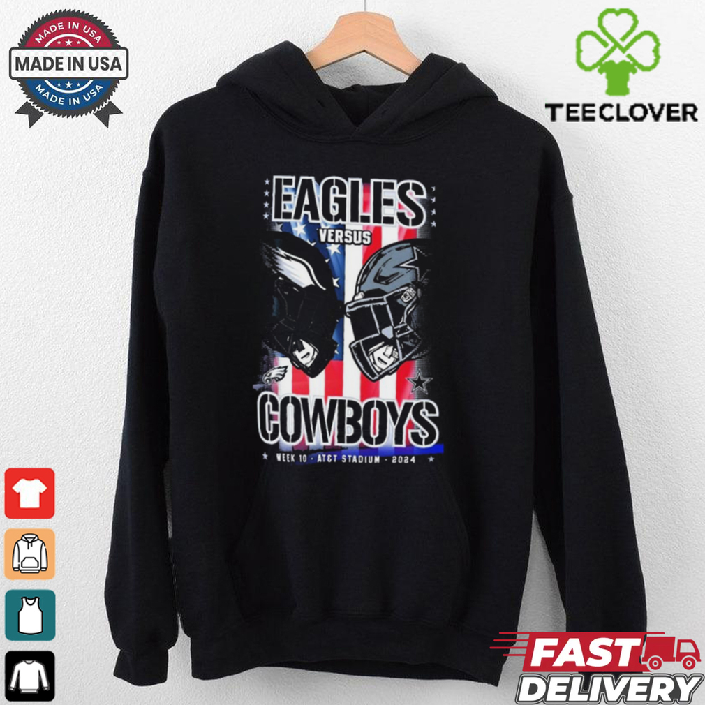 Official Gameday Philadelphia Eagles vs. Dallas Cowboys Week 10 NFL 2024 Helmets t shirt Official Gameday Philadelphia Eagles vs. Dallas Cowboys Week 10 NFL 2024 Helmets t shirt