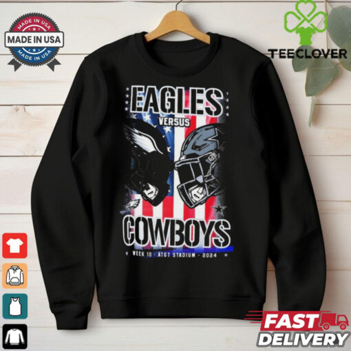 Official Gameday Philadelphia Eagles vs. Dallas Cowboys Week 10 NFL 2024 Helmets t shirt