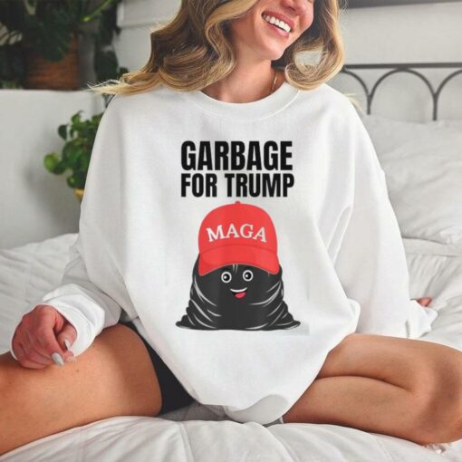 Official Garbage truck for Trump supporter trash bag cartoon T shirt