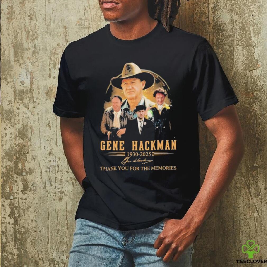 Official Gene Hackman Thank You For The Memories 1930 2025 Signature T shirts Official Gene Hackman Thank You For The Memories 1930 2025 Signature T shirts