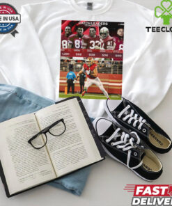 Official George Kittle is in an ELITE club in 49ers history Catch Leaders Team History Poster t shirt 1 Official George Kittle is in an ELITE club in 49ers history Catch Leaders Team History Poster t shirt