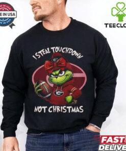 Official Georgia Bulldogs I Steal Touchdown Not Christmas Grinch 2024 Shirt