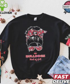 Official Georgia Bulldogs Kind Of Girl Messy Bun Shirt