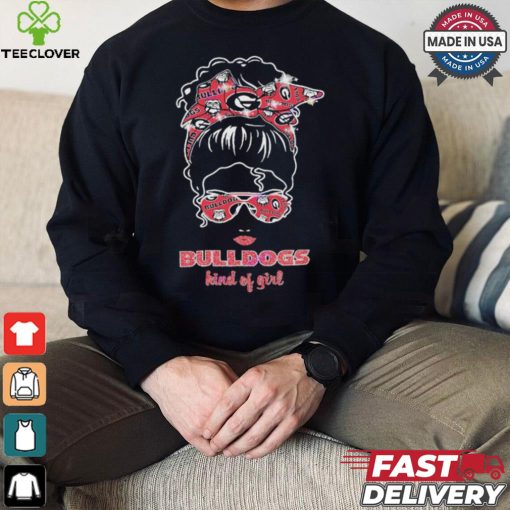 Official Georgia Bulldogs Kind Of Girl Messy Bun Shirt