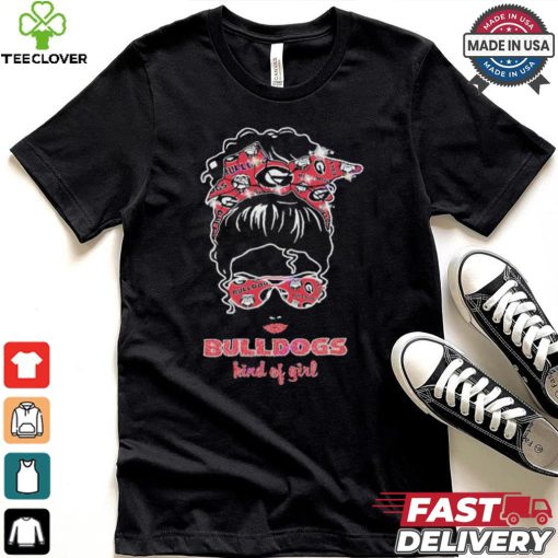 Official Georgia Bulldogs Kind Of Girl Messy Bun Shirt