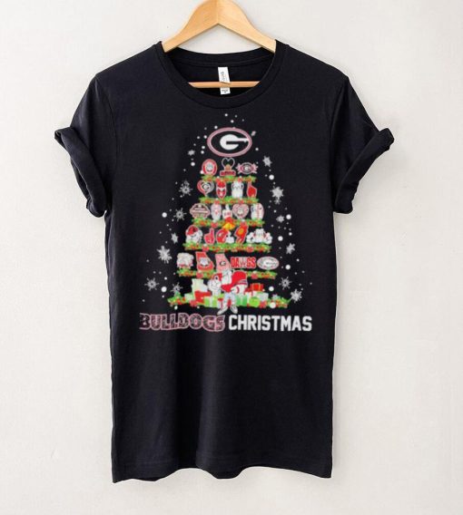 Official Georgia Bulldogs Logo Tree Bulldogs Christmas Shirt