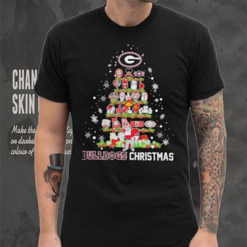 Official Georgia Bulldogs Logo Tree Bulldogs Christmas Shirt