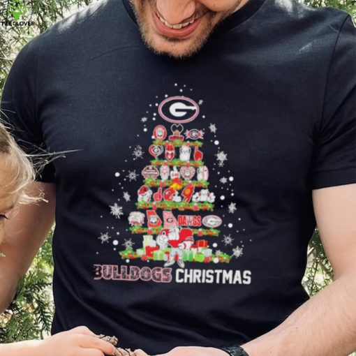 Official Georgia Bulldogs Logo Tree Bulldogs Christmas Shirt