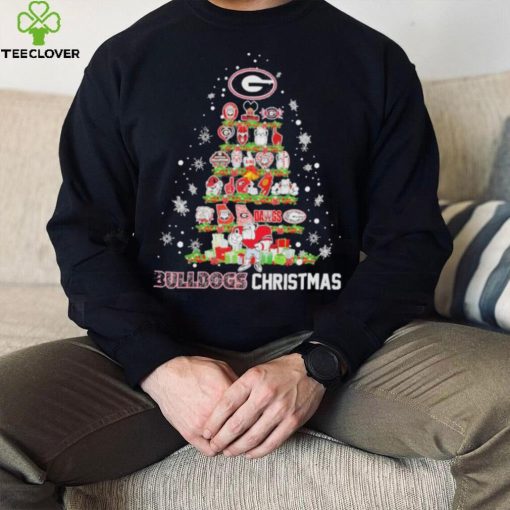 Official Georgia Bulldogs Logo Tree Bulldogs Christmas Shirt