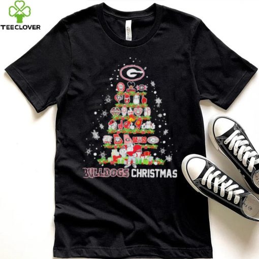 Official Georgia Bulldogs Logo Tree Bulldogs Christmas Shirt