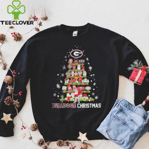 Official Georgia Bulldogs Logo Tree Bulldogs Christmas Shirt