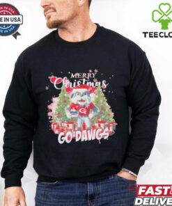 Official Georgia Bulldogs Mascot Merry Christmas Go Dawgs Sweatshirt 1 Official Georgia Bulldogs Mascot Merry Christmas Go Dawgs Sweatshirt