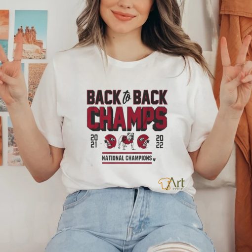 Official Georgia Football Back To Back Champs Shirt