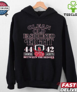 Official Georgia Football We Run This State 8 OT’s Georgia Tech Victory Shirt featuring a bold design celebrating Georgia's thrilling victory over Georgia Tech in 8 overtime periods.