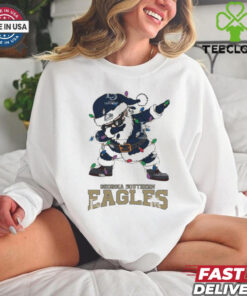 Official Georgia Southern Eagles Dabbing Santa Claus Ugly Christmas Light shirt