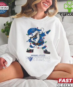 Official Georgia State Panthers Dabbing Santa Claus Ugly Christmas Light shirt