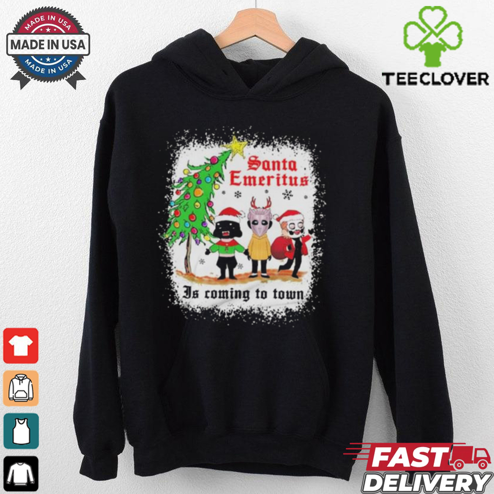 Official Ghost Santa Emeritus Is Coming To Town Christmas Shirt Official Ghost Santa Emeritus Is Coming To Town Christmas Shirt