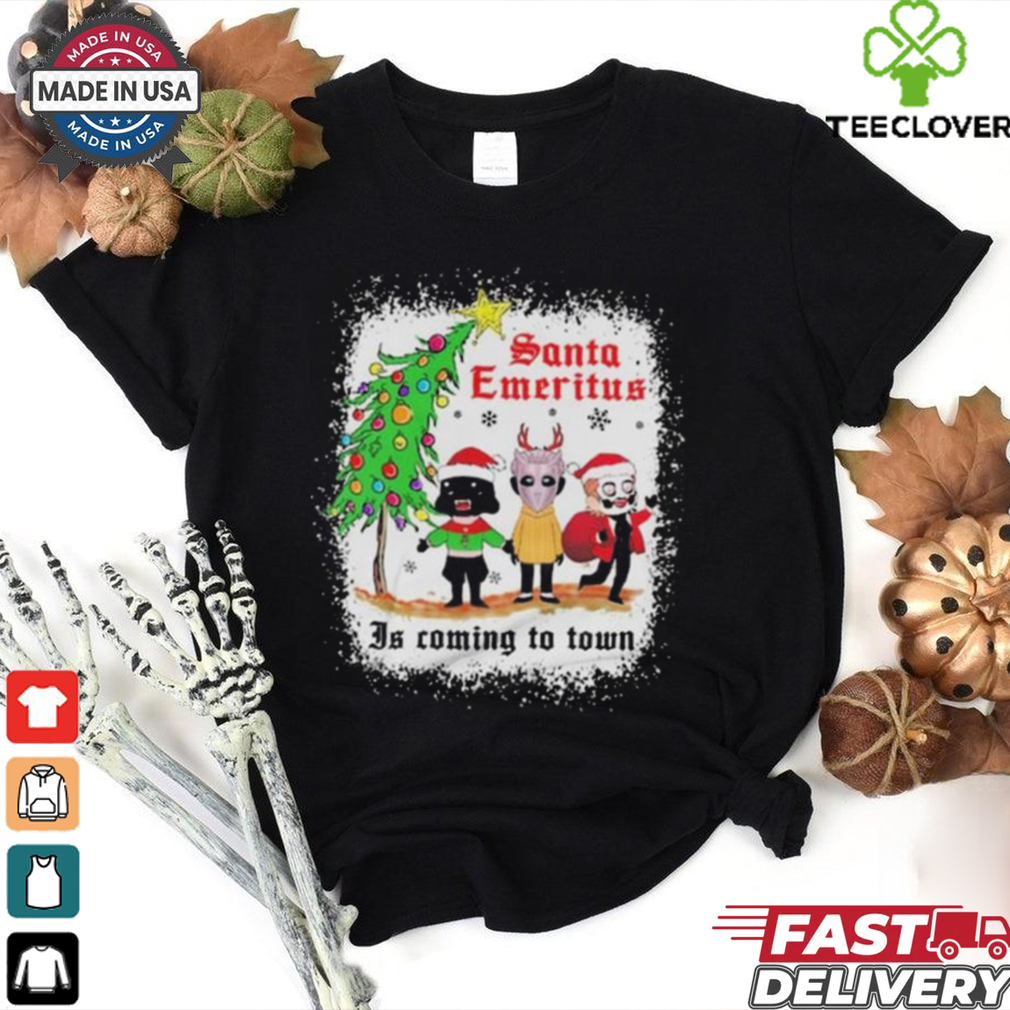 Official Ghost Santa Emeritus Is Coming To Town Christmas Shirt Official Ghost Santa Emeritus Is Coming To Town Christmas Shirt