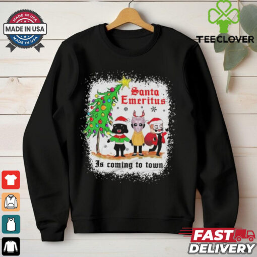 Official Ghost Santa Emeritus Is Coming To Town Christmas Shirt