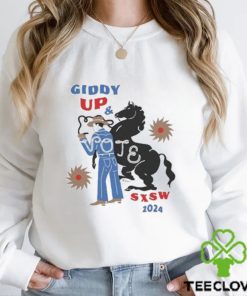 Official Giddy Up & Vote SXSW 2024 Shirt