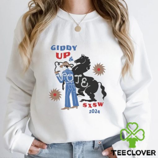 Official Giddy Up & Vote SXSW 2024 Shirt