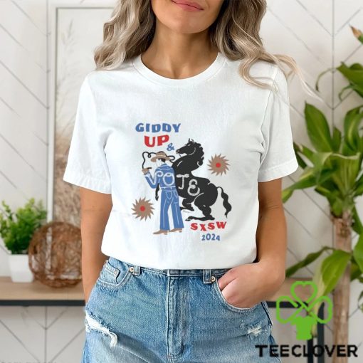 Official Giddy Up & Vote SXSW 2024 Shirt