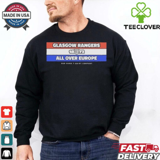 Official Glasgow Rangers 1872 All Over Europe T shirt