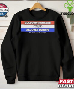 Official Glasgow Rangers 1872 All Over Europe T shirt