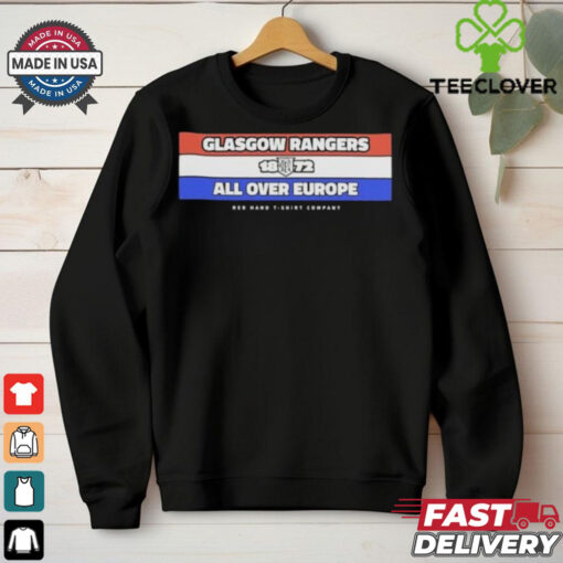 Official Glasgow Rangers 1872 All Over Europe T shirt