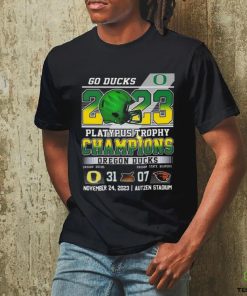 Official Go Ducks 2023 Platypus Trophy Champions Oregon Ducks 31 – 07 Oregon State Beavers November 24, 2023 Autzen Stadium T Shirt