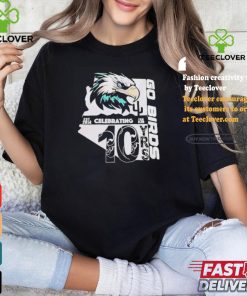 Official Go birds philadelphia eagles celebrating 10 years fan club 2014 2024 T shirt
