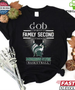 Official God First Family Second The Michigan State Spartans Basketball 2024 Shirt