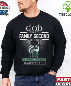 Official God First Family Second The Michigan State Spartans Basketball 2024 Shirt