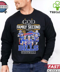 Official God First Family Second Then Buffalo Bills Football Signatures T shirts