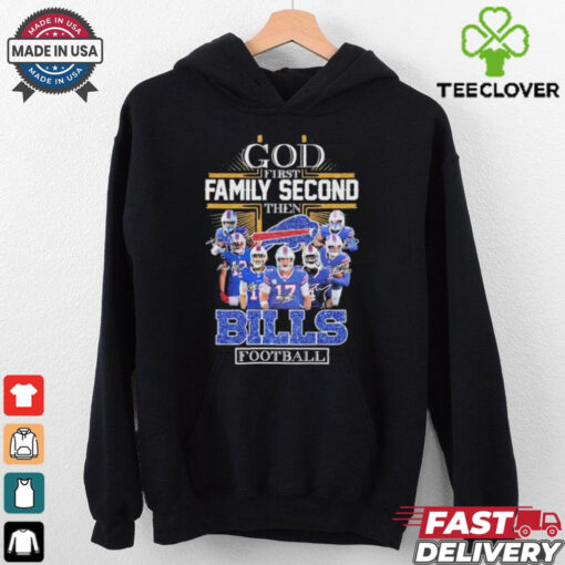 Official God First Family Second Then Buffalo Bills Football Signatures T shirts