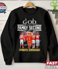 Official God First Family Second Then Chiefs Kingdom Kelce Mahomes Kc Wolf Jones Shirt