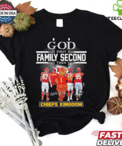 Official God First Family Second Then Chiefs Kingdom Kelce Mahomes Kc Wolf Jones Shirt