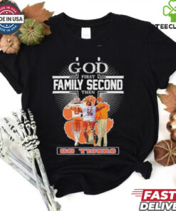 Official God First Family Second Then Clemson Tigers Cade Klubnik The Tiger And Dabo Swinney Shirt